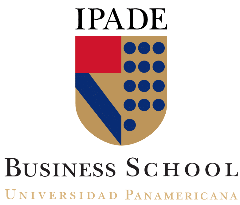 Logo de IPADE, universidad aliada que contribuye al desarrollo de programas de integración social para mujeres mayores.